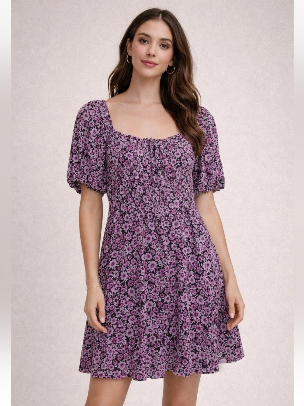 Vintage Y2K Women‎ Small Mini Dress Black Pink Floral Sheer Babydoll Cottagecore